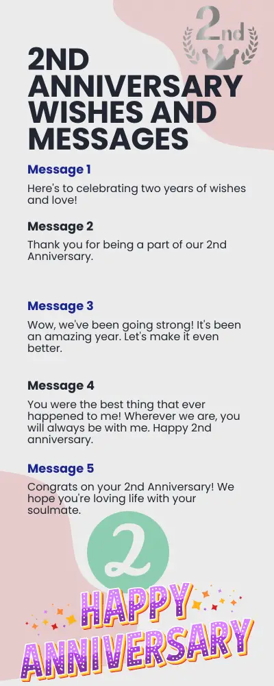 2nd Anniversary Wishes and Messages