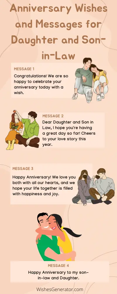 Anniversary Wishes and Messages for Daughter and Son-in-Law