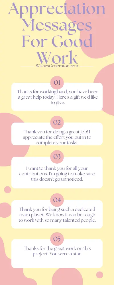 Appreciation Messages For Good Work – Job Well Done Messages