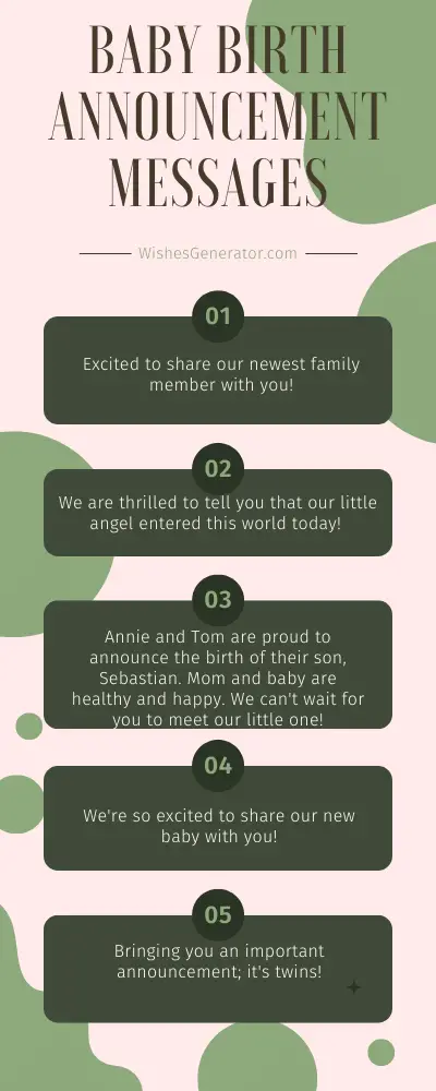 Baby Birth Announcement Messages