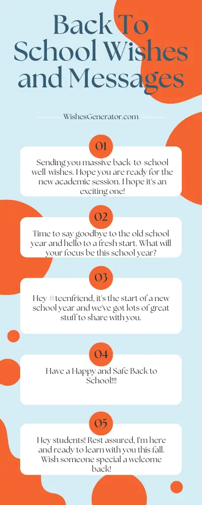 Back To School Wishes and Messages