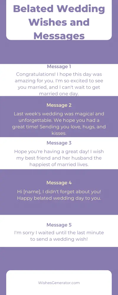 Belated Wedding Wishes and Messages