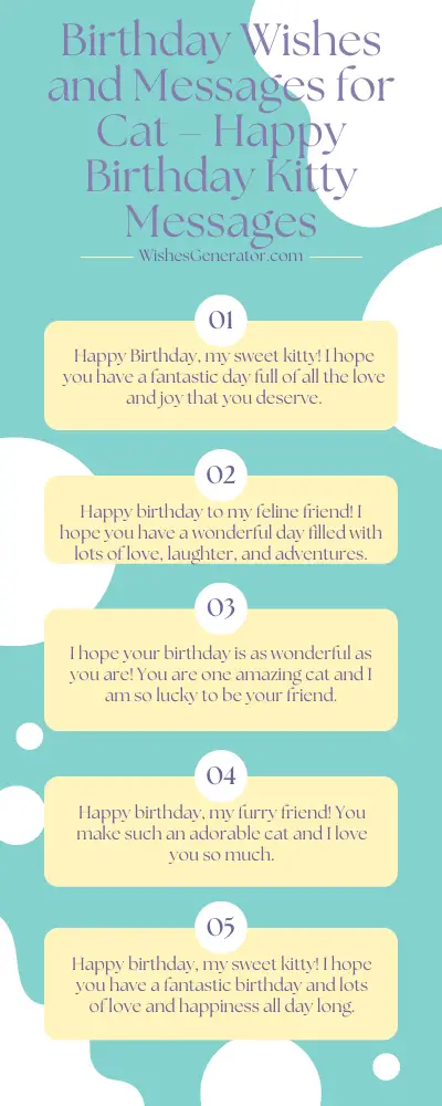 Birthday Wishes and Messages for Cat – Happy Birthday Kitty Messages