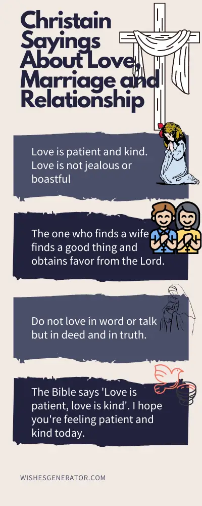 Christain Sayings About Love, Marriage and Relationship