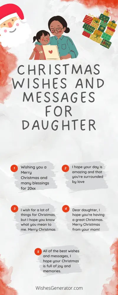 Christmas Wishes and Messages for Daughter