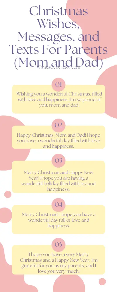 Christmas Wishes, Messages, and Texts For Parents (Mom and Dad)