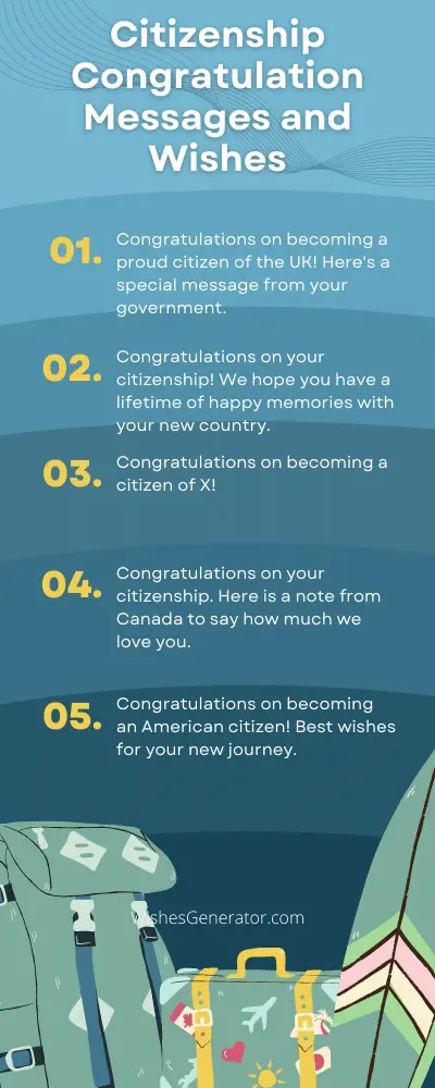 Citizenship Congratulation Messages and Wishes