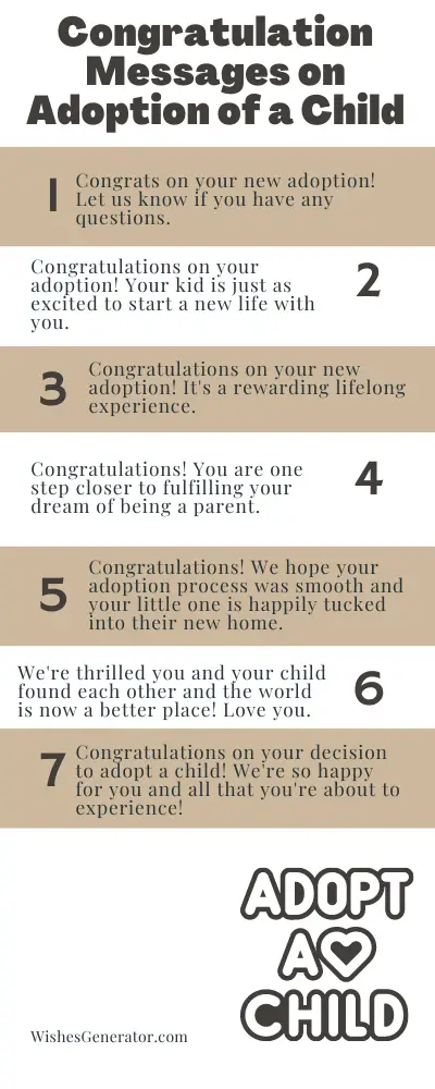 Congratulation Messages on Adoption of a Child