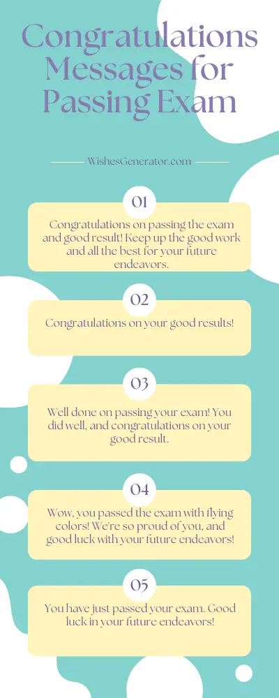 Congratulations Messages for Passing Exam (and Getting Good Result)