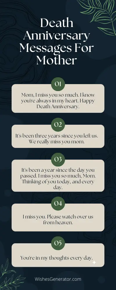 Death Anniversary Messages For Mother