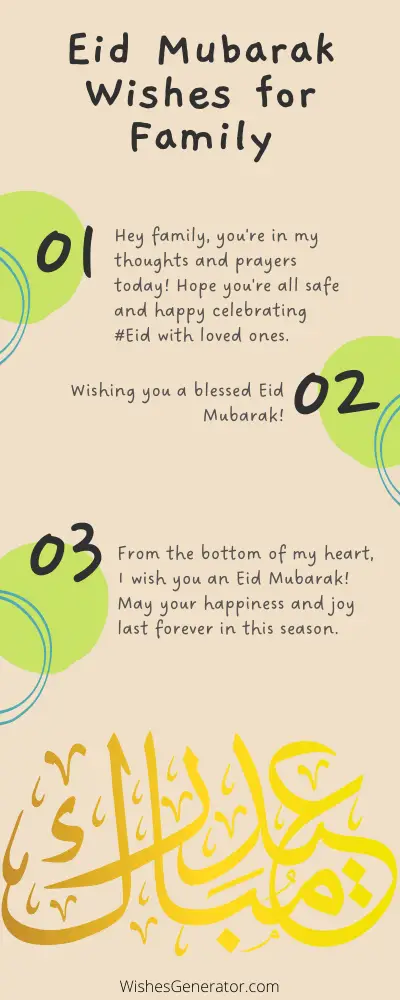 Eid Mubarak Wishes for Family