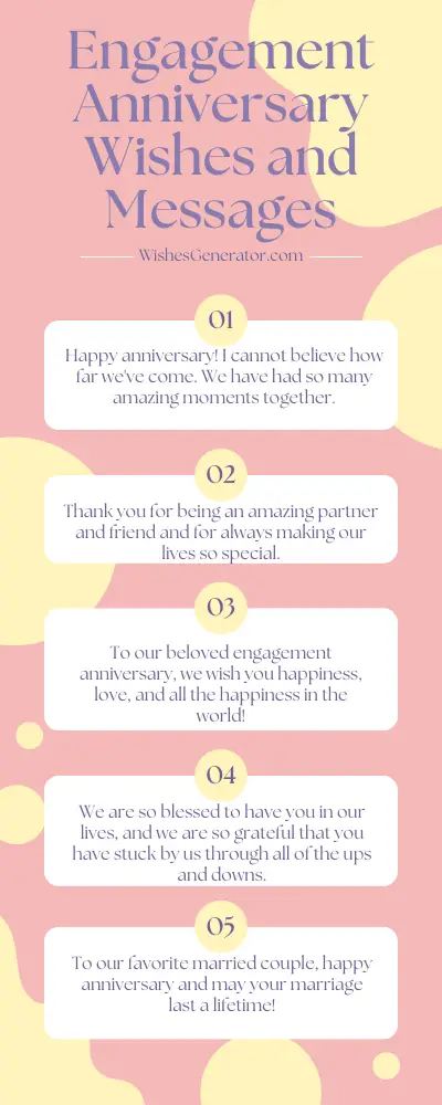 Engagement Anniversary Wishes and Messages