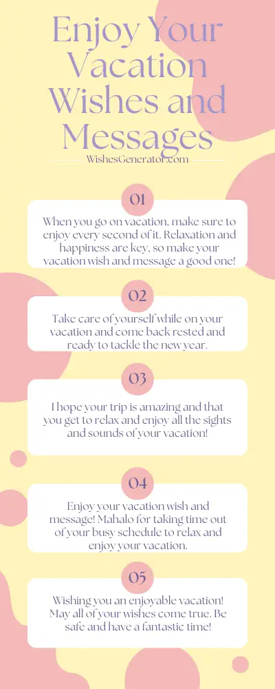 Enjoy Your Vacation Wishes and Messages – Vacation Messages