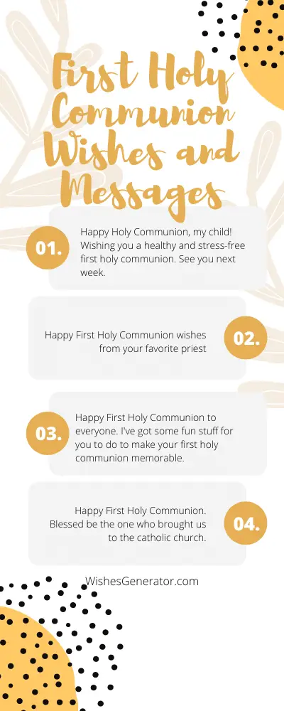 First Holy Communion Wishes and Messages