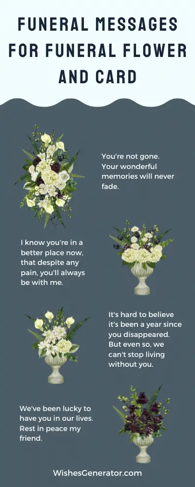 Funeral Messages for Funeral Flower and Card