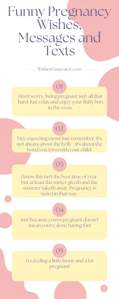 Funny Pregnancy Wishes, Messages and Texts