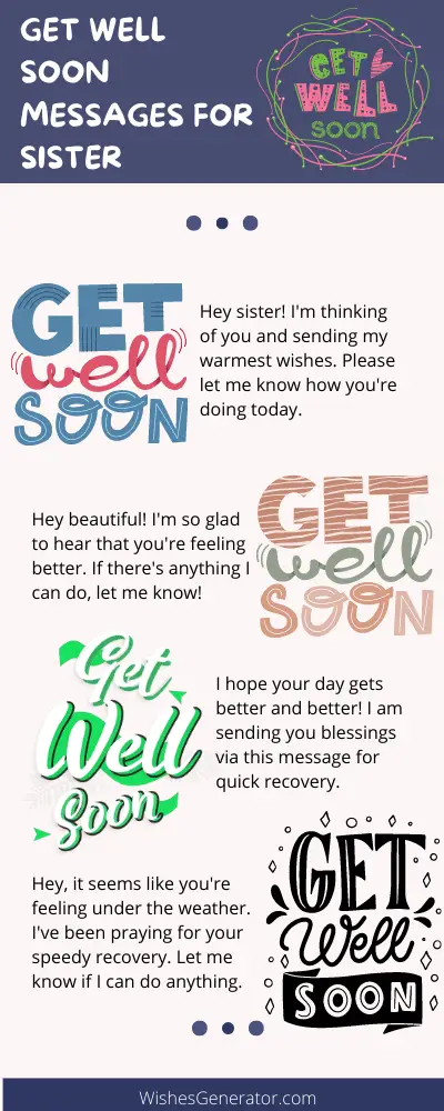 Get Well Soon Messages For Sister – Wishes and Prayers