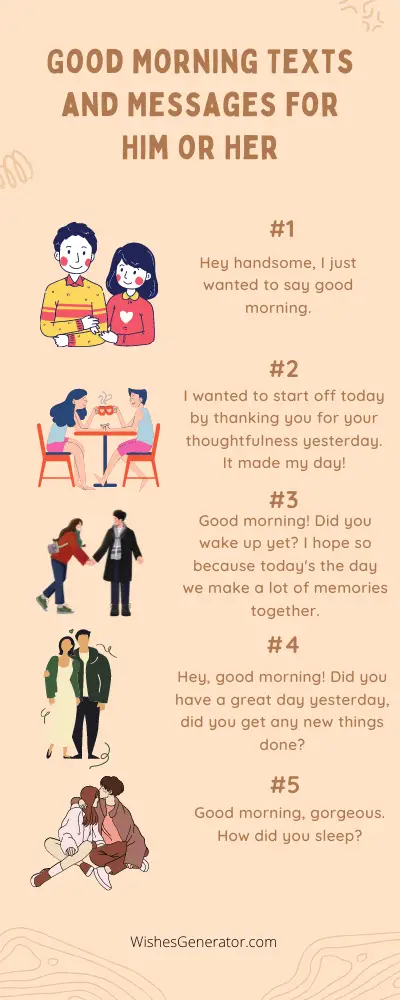 Good Morning Texts and Messages for Him or Her