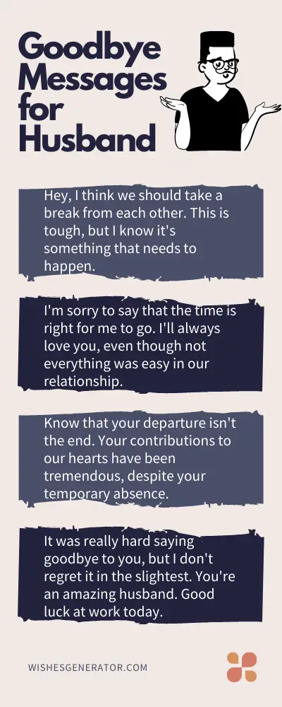 Goodbye Messages for Husband