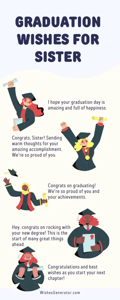 Graduation Wishes for Sister