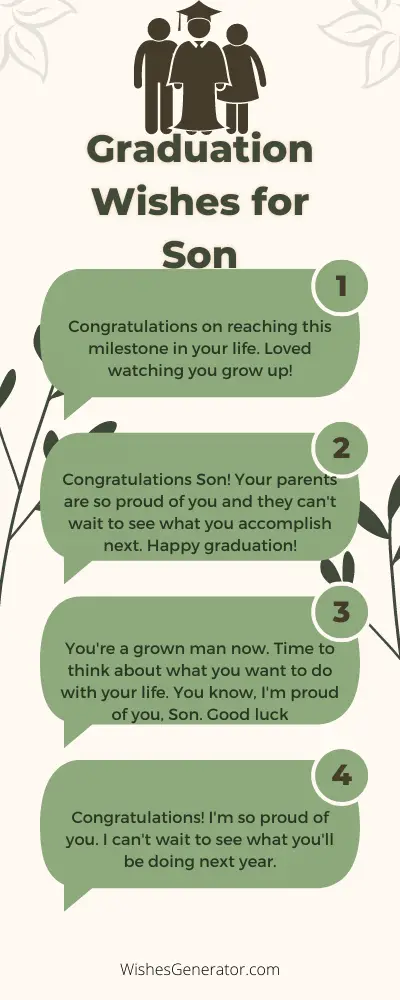 48 Graduation Wishes for Son – Congratulations Messages