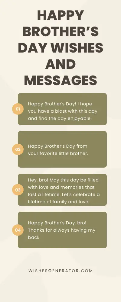 Happy Brother’s Day Wishes and Messages