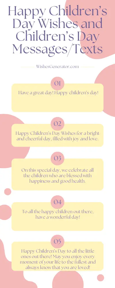 Happy Children’s Day Wishes and Children’s Day Messages/Texts