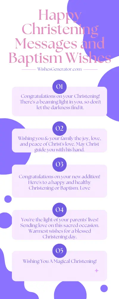 Happy Christening Messages and Baptism Wishes