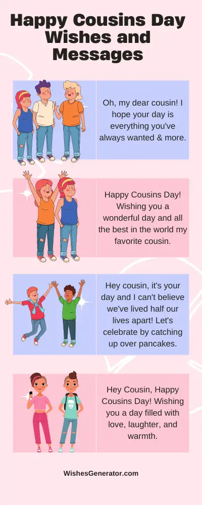 Happy Cousins Day Wishes and Messages