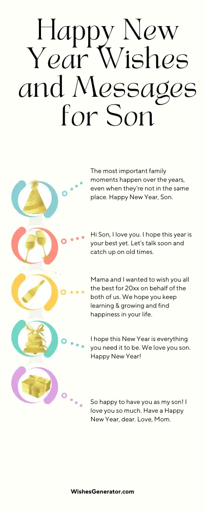 Happy New Year Wishes and Messages for Son