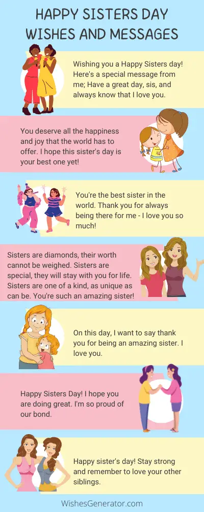Happy Sisters Day Wishes and Messages