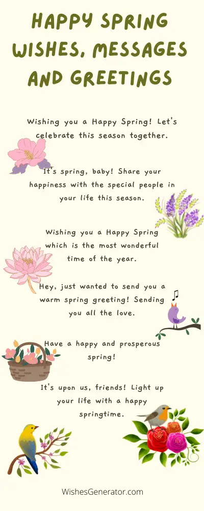 66 Happy Spring Wishes, Messages and Greetings