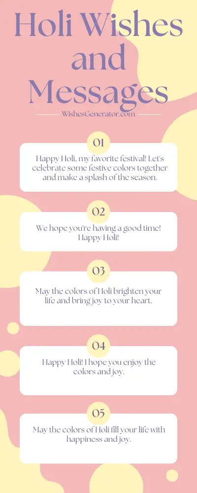 Holi Wishes and Messages