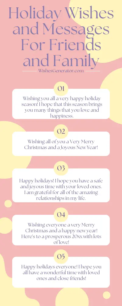 Holiday Wishes and Messages For Friends and Family