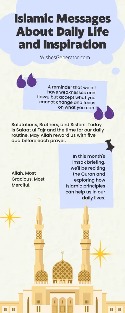 Islamic Messages About Daily Life and Inspiration