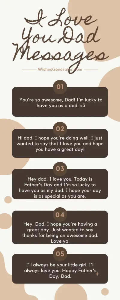 Love Messages for Dad – I Love You Dad Messages