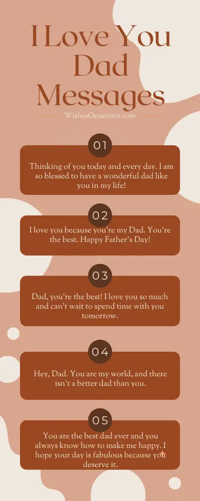 Love Messages for Dad – I Love You Dad Messages