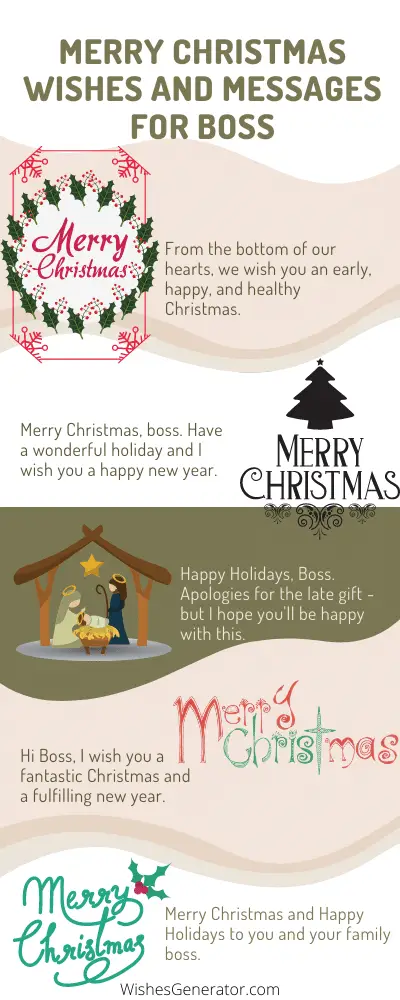 Merry Christmas Wishes and Messages for Boss
