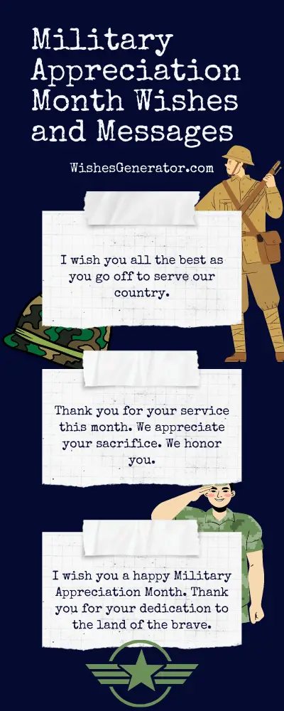 Military Appreciation Month Wishes and Messages