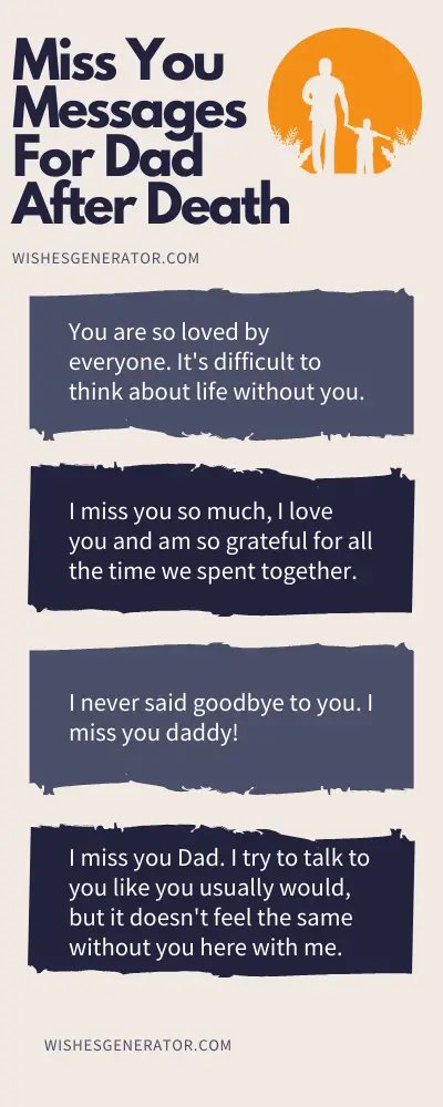 Miss You Messages For Dad After Death