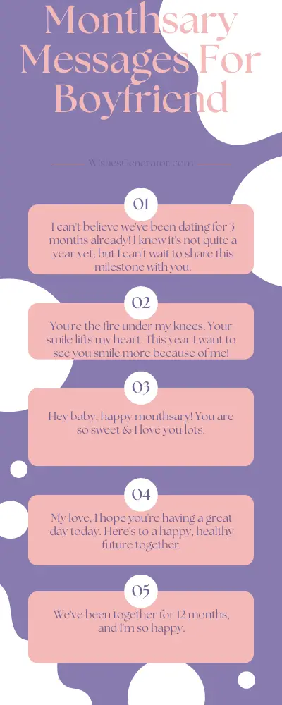 Monthsary Messages For Boyfriend – Happy Monthsary Messages