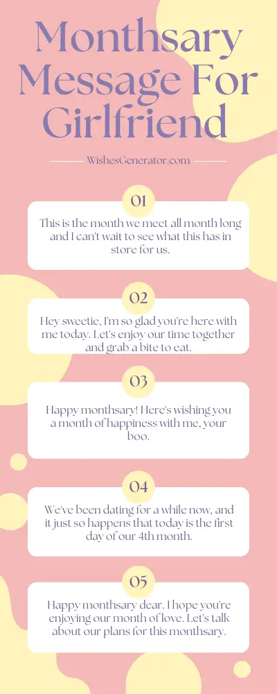 Monthsary Message For Girlfriend – Happy Monthsary Message
