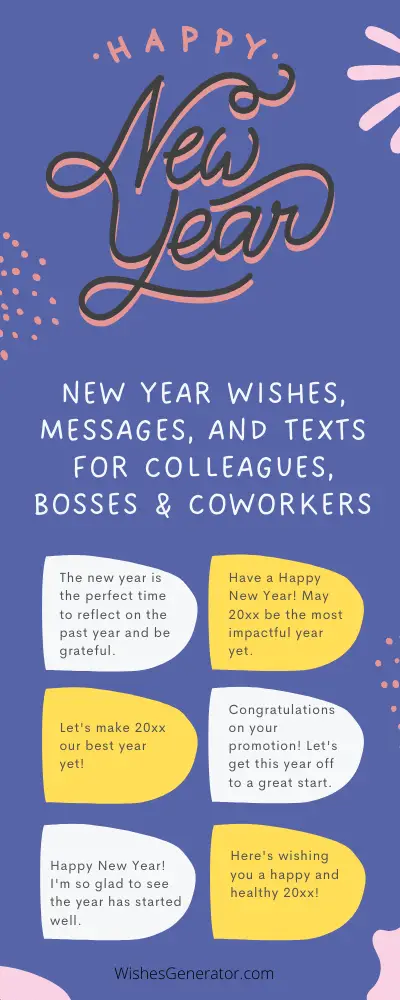 New Year Wishes, Messages, and Texts For Colleagues, Bosses & Coworkers