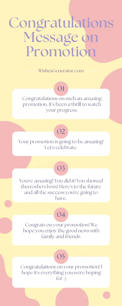 Promotion Wishes – Congratulations Message on Promotion