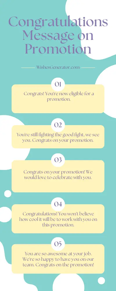 Promotion Wishes – Congratulations Message on Promotion