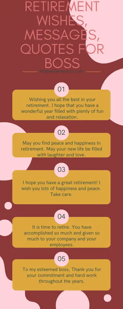 Retirement Wishes, Messages, Quotes For Boss