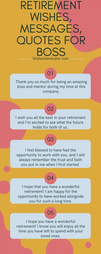 Retirement Wishes, Messages, Quotes For Boss