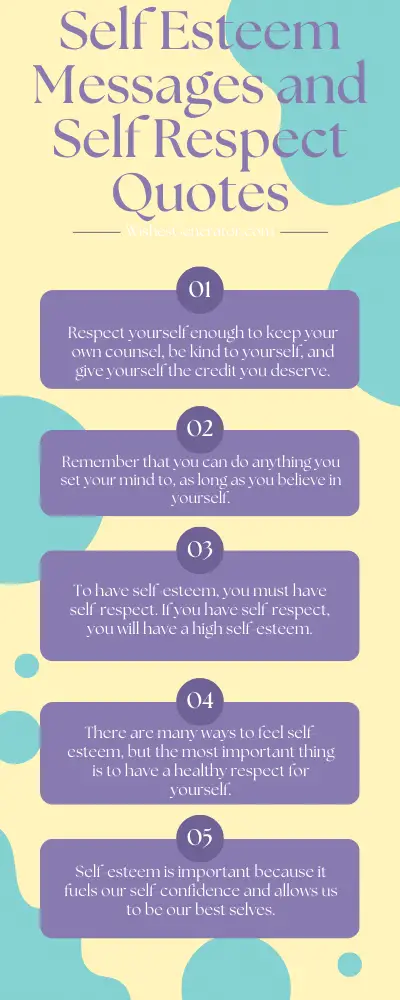 Self Esteem Messages and Self Respect Quotes