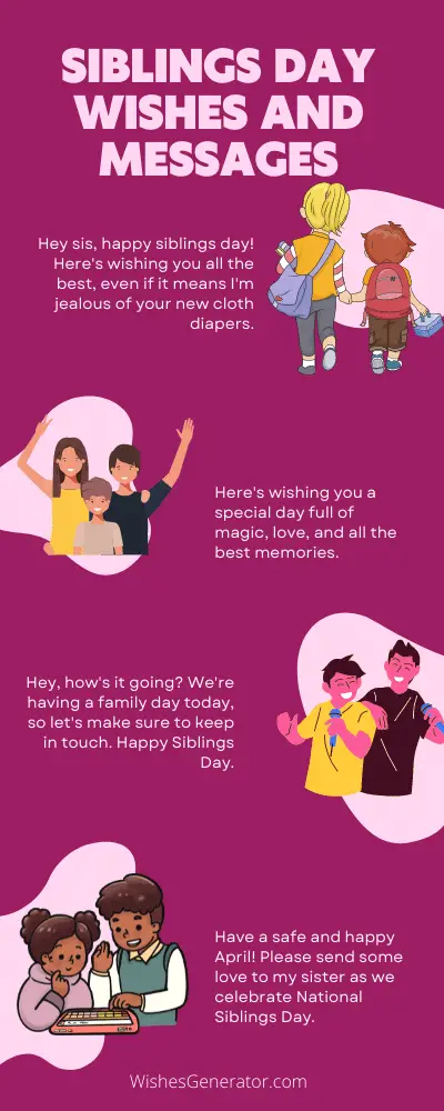Siblings Day Wishes and Messages