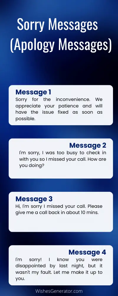 Sorry Messages – Apology Message
